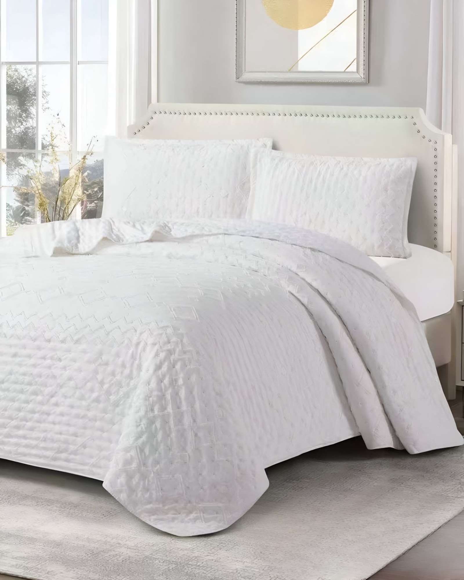 Meipulis - Cobertor Colcha Quilt Tufting De Lujo Suave 2 Plazas