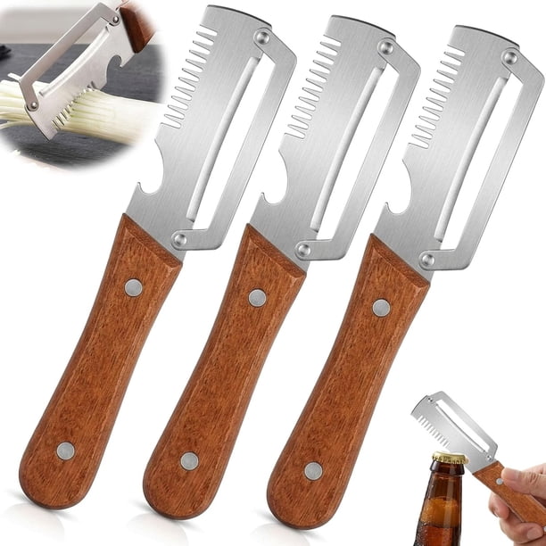Pelador 2 en 1 2 pack acero inoxidable herramienta cocina pelado fino grueso