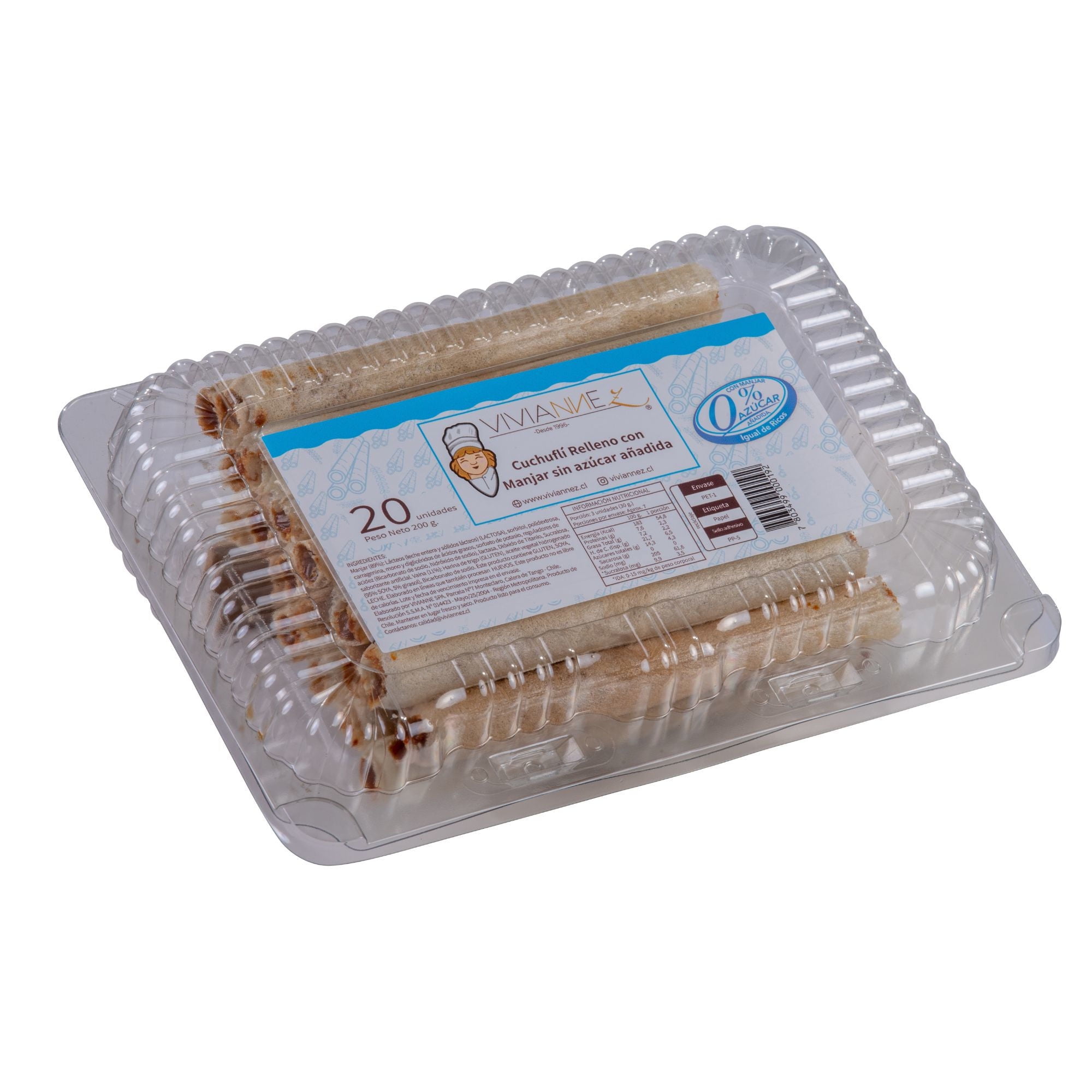 Cuchuflies Sin Azúcar Añadida 20 Un 200 g Vivianne