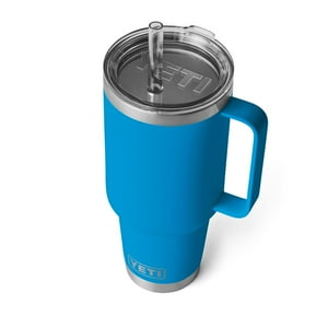 Taza Yeti Rambler 1250 Ml Con Pajita, Aislada Al Vacío, Azul