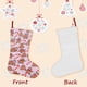 thumbnail image 3 of Hombre de Jengibre Tema: Calcetines de Navidad, fino lino blanco para colgar en escaleras y chimenea, decoración navideña para el hogar, regalo de Navidad.54cm×38cm, 3 of 5