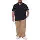 thumbnail image 2 of INSPIRE CHIC Camisa Polo de Negocios de Manga Corta para Hombre Grande y Alto, Tejido Suave de Oficina, 5XL Negro, 2 of 4