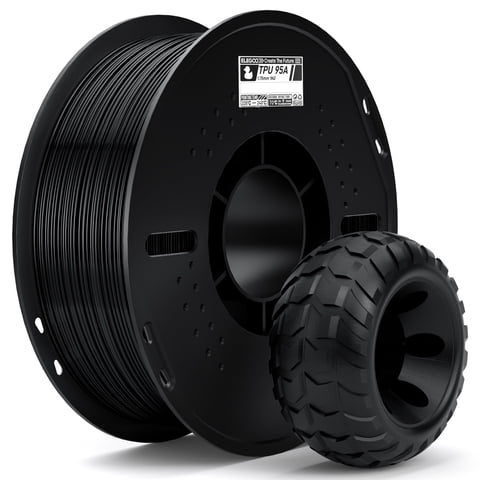 Filamento De Impresión 3D Elegoo Tpu 1.75 Mm Negro 1 Kg 95A