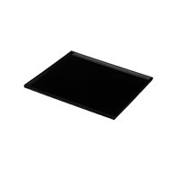 Magideal - Bandeja De Servicio De Acrílico, Bandeja De Exhibición Para Mesa De Postres, Bandeja De Postres Liviana, Plato De Refrigerio De Frutas Para El Desayun Negro 1Cm