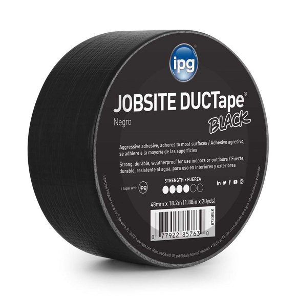 Cinta adhesiva IPG JobSite DucTape 1,88 cm x 18,29 m negra
