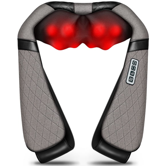 Almohada masajeadora Blue Elf Shiatsu eléctrica para cuello y espalda con calor