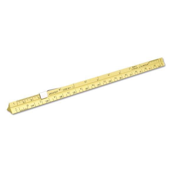 Regla Alumicolor 15 cm dorada con clip