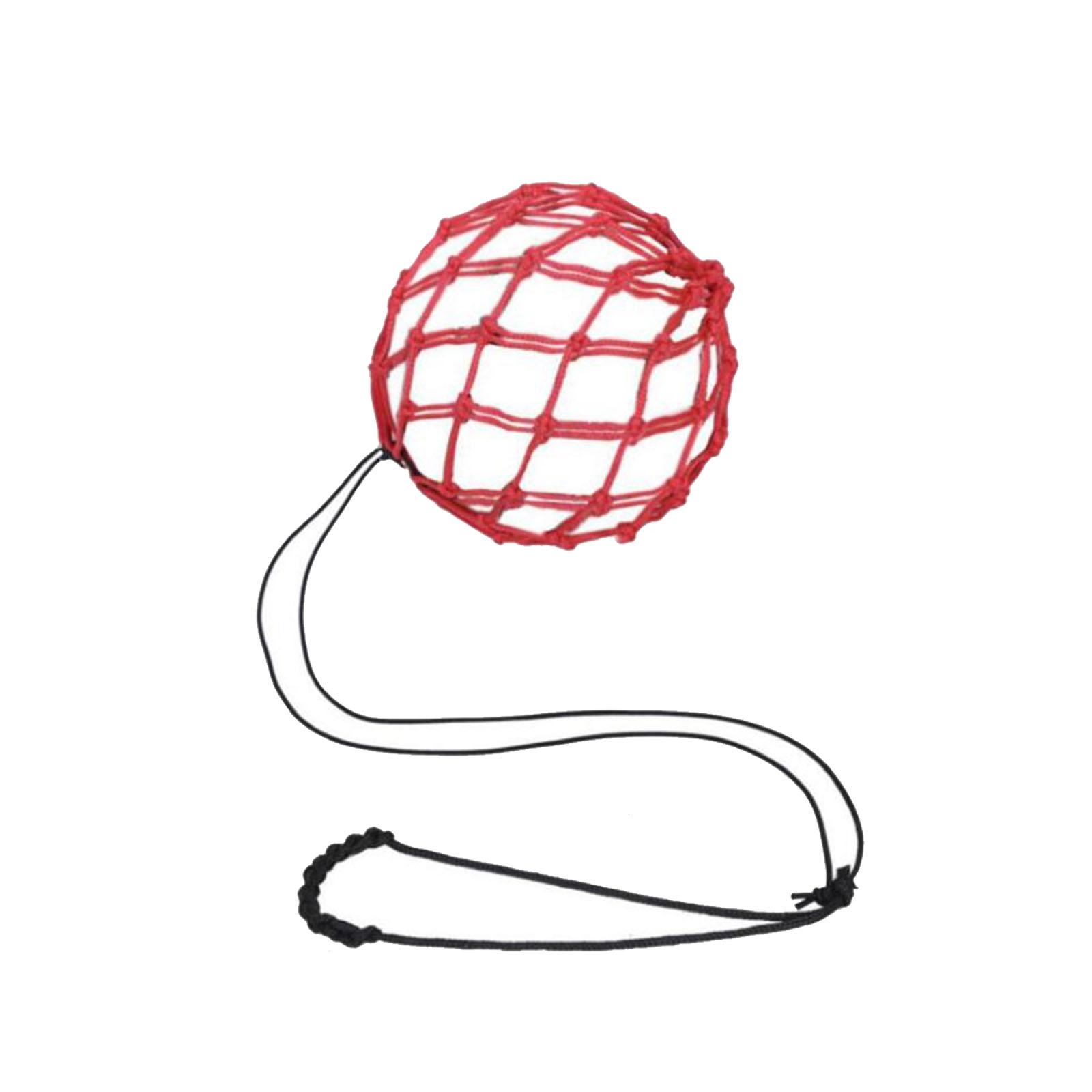 Magideal - Kicker De Red Para Balón De Fútbol, Entrenador De Patadas De Fútbol, Entrenador Elástico De Fútbol, Bolsa De Soporte Para Pelota De Longitud Ajustable Rojo