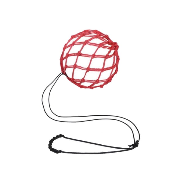 Kicker de red para balón de fútbol, entrenador de patadas de fútbol, entrenador elástico de fútbol, bolsa de soporte para pelota de longitud ajustable Rojo