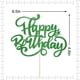 thumbnail image 2 of Cake Topper Crseniny Happy Birthday, cartulina verde con purpurina, 2 of 7