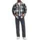thumbnail image 2 of Camisa Vintage para Hombre de Manga Larga con Botones y Cuadros Cepillados L Gris Oscuro, 2 of 6