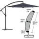 thumbnail image 4 of Funda impermeable para sombrilla de patio, 210D, con cremallera, para sombrillas voladizas de exterior de 2,7 a 4 m, resistente., 4 of 7