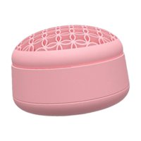 Magideal - Estera Limpiadora De Brochas De Maquillaje, Base De Almacenamiento De Brochas De Silicona, Caja De Almacenamiento De Cosméticos Portátil Para Brochas, Rosa