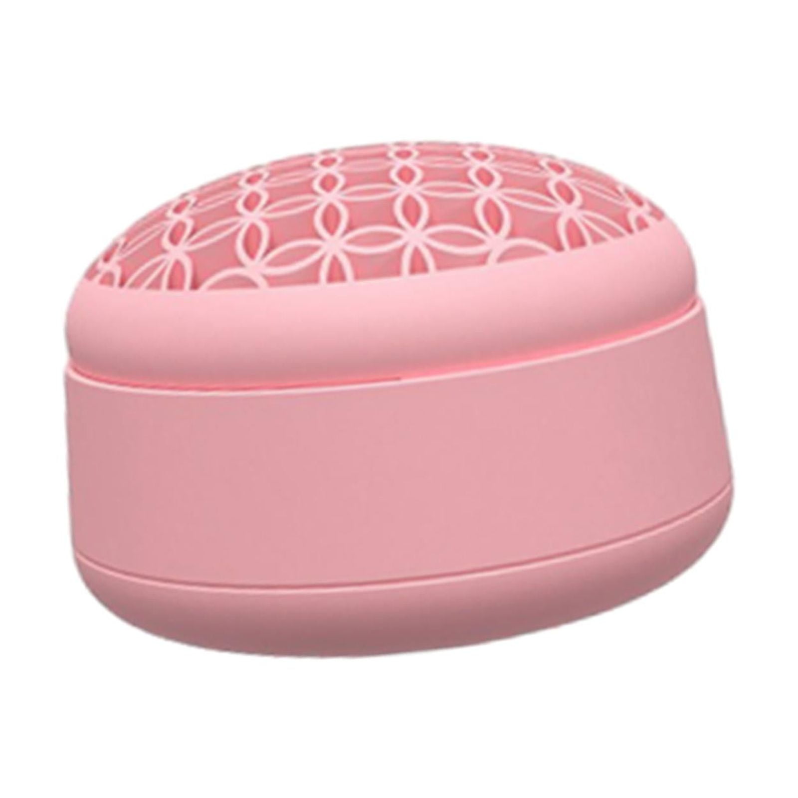 Magideal - Estera Limpiadora De Brochas De Maquillaje, Base De Almacenamiento De Brochas De Silicona, Caja De Almacenamiento De Cosméticos Portátil Para Brochas, Rosa