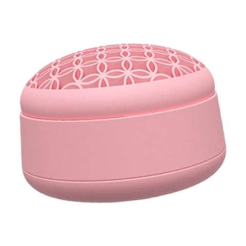 Magideal - Estera Limpiadora De Brochas De Maquillaje, Base De Almacenamiento De Brochas De Silicona, Caja De Almacenamiento De Cosméticos Portátil Para Brochas, Rosa