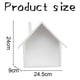 thumbnail image 4 of Estante de almacenamiento para decoración de pared con forma de casa (blanco), 4 of 6