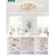 thumbnail image 3 of LEDIARY Caged Ceiling Fan with Lights, White Flush Mount, Large, 3 of 3