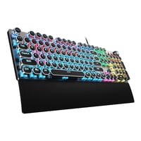 Teclado Para Juegos Aula F2088, Estilo Máquina De Escribir, Interruptores Azules