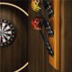 thumbnail image 3 of Soporte para dardos CC-Exquisite de madera negra montado en la pared, 12 dardos, 3 of 5