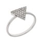 thumbnail image 1 of Anillo ELEGANT CONFETTI Venice chapado en oro blanco de 18 quilates con circonita cúbica, 1 of 4
