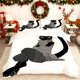 thumbnail image 1 of Featuring an Anthropomorphic Black Cat Illustration Printed Duvet Cover Set Essential Bedding with Colorful Patterns Suitable for All Seasons a Must-Have for Ho, 1 of 1