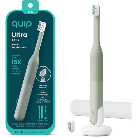 Cepillo Eléctrico Sonic Quip Ultra Lite Slim 30d Batería 15X