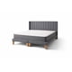 thumbnail image 4 of Cama Europea 2 Plazas Lineal Gris Oscuro Lino Premium con Colchón | Base Dividida y Respaldo Alto, 4 of 4