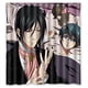 thumbnail image 1 of Cortina de ducha de The Black Butler, juego de cortinas de baño con ganchos, tamaño 66 x 72 pulgadas, 1 of 3