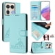 thumbnail image 1 of Funda tipo cartera FOXDOCK para MOTOROLA Edge 50 5G con soporte, ranuras, RFID, diseño de gato, 1 of 5