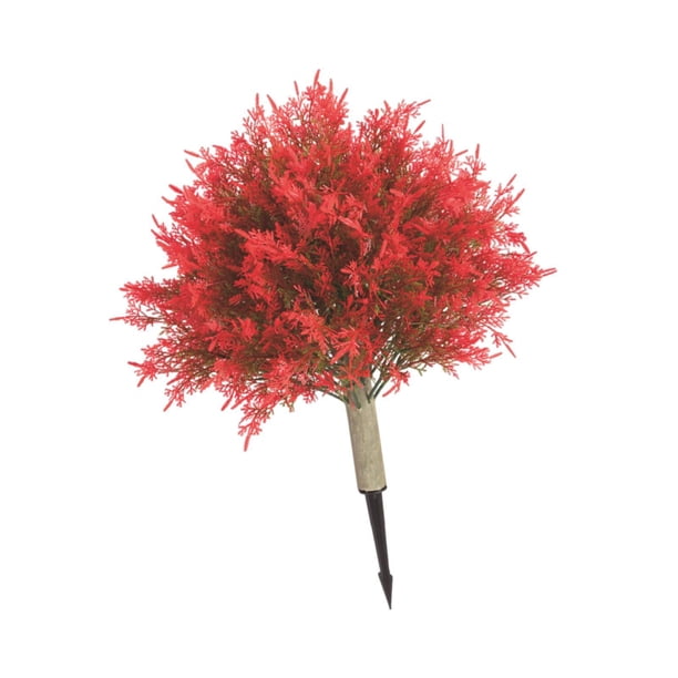 Árbol De Bolas Topiario Artificial, Arbustos De Imitación, Arbustos De Otoño, Planta De Ciprés Falsa Roja
