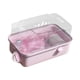 thumbnail image 4 of Casa de hámster jaula transparente hábitat de ventilación grande jaula de animales pequeños para animales pequeños planeadores de azúcar gerbils conej Rosa, 4 of 5