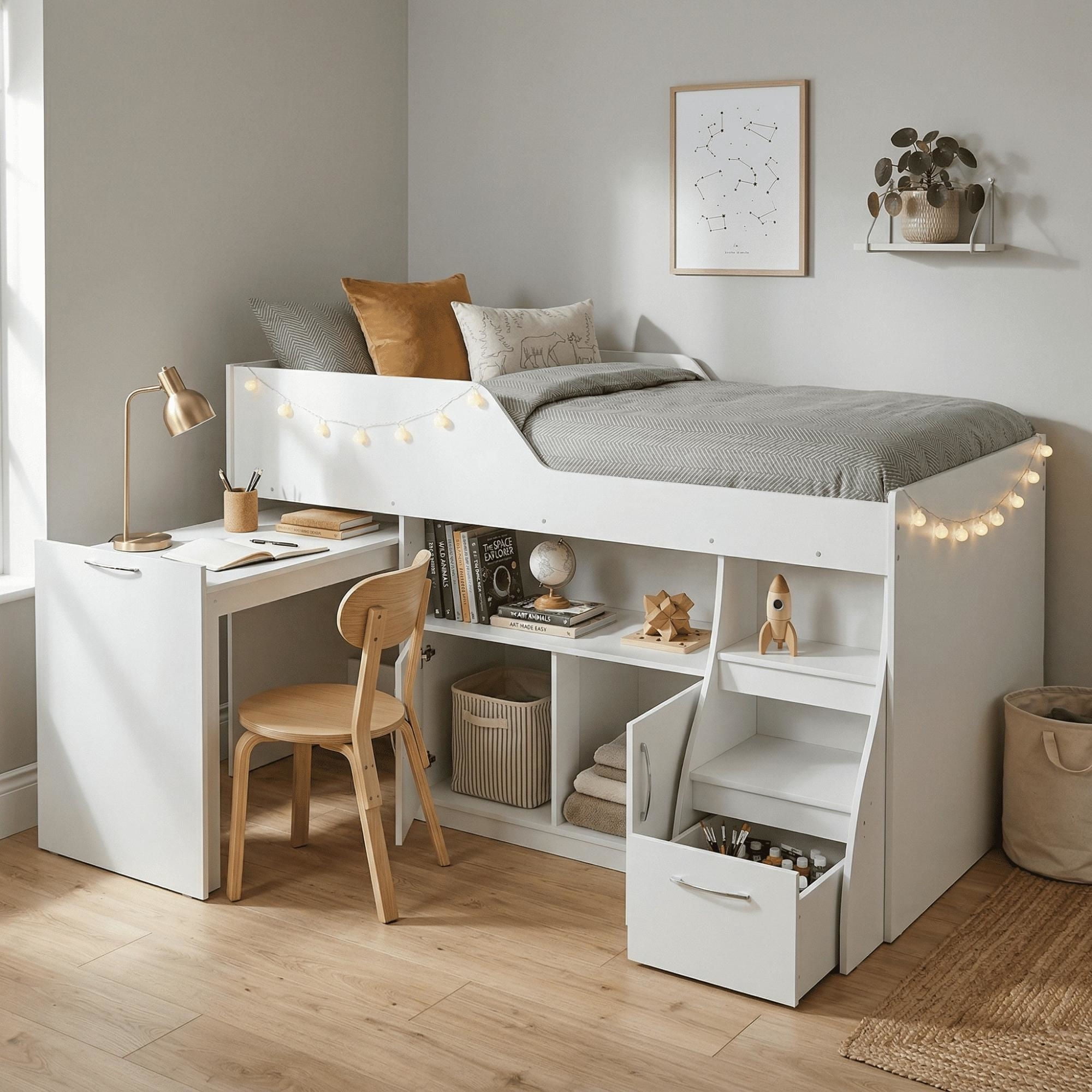 Decocasa - Cama Cama Escritorio Retractil 1.5 Plaza Base Normal
