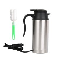 Magideal - Calentador De Agua Para Camión, Calentador De Café De Acero Inoxidable, Taza Calefactora Con Aislamiento, Taza Calentador De Agua De Doble Pared, Herv , 12V 100W