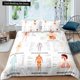 thumbnail image 1 of Human Anatomy Duvet Cover Body Structure Organ Bedding Set Medical Education Cell Biology Soft Polyester Quilt Cover Bed Sheets, 1 of 5