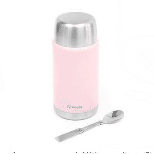 Termo De Comida Insulado Acero Inox 750 Ml Rosado Simplit
