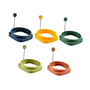 Bothyi - Juego De Anillos Para Freír Huevos, Redondos De 8,4 X 10,9 Cm, Con Asa, Para Sándwiches, Camping, Interior