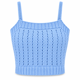 thumbnail image 2 of Top Mujer Tejido Calado Corto Con Tirantes azul Talla Única, 2 of 3