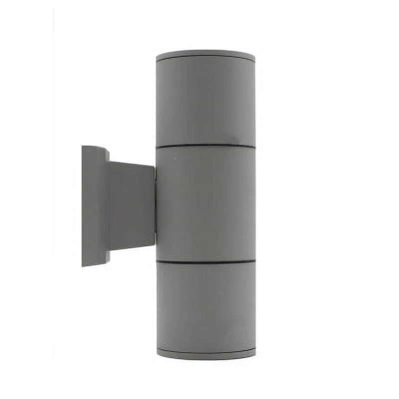 Hb Led - Apliqué Doble Porta Gu-10 Cilindro Kapelle Gris