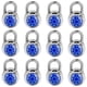 thumbnail image 1 of Candado De Combinación Con Esfera Estándar De 3 Dígitos Paquete De 12 Unidades Azul, 1 of 7