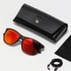 thumbnail image 3 of POLASUP GAFAS LENTES DE SOL Un par de gafas de sol de moda con recubrimiento negro mate y rojo, 3 of 6
