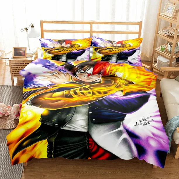 Kaisen Characters Duvet Cover Set Double Bed Linen Set Bed Sheets