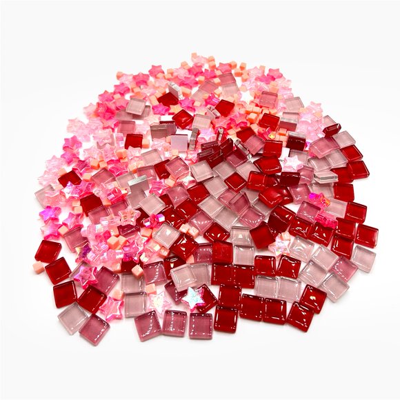 Mosaicos de vidrio Giftmeet 350 piezas rojos para manualidades DIY