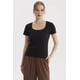 thumbnail image 1 of Polera Mujer Escote Cuadrado Rib Negro, 1 of 4