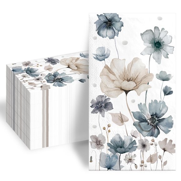 Servilletas ZQMONTIA 100 unidades 3 capas Diseño floral