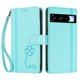thumbnail image 3 of Funda Cartera Trébol para Google Pixel 8 Pro con Ranuras Tarjetas y Carga Inalámbrica Verde menta, 3 of 6