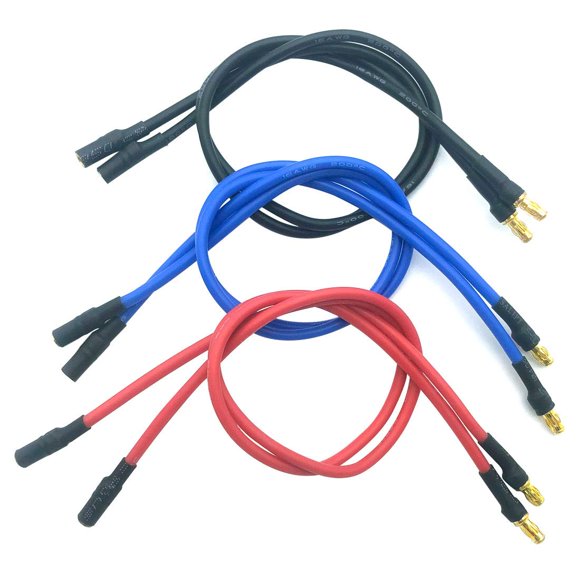 Cable Nuofan 30 cm 16 AWG con conector banana de 3,5 mm – 6 piezas