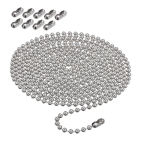 Magideal - Cadena De Bolas De 3 M De Largo Y 4,5 Mm De Diámetro, Piezas De Repuesto Y Reparación, Cadena De Bolas De Cuentas, Cadena De Ventana De Repuesto Para