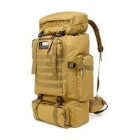 Mochila Para Senderismo Belug 80L Tactica Para Campaña Camping Ocre