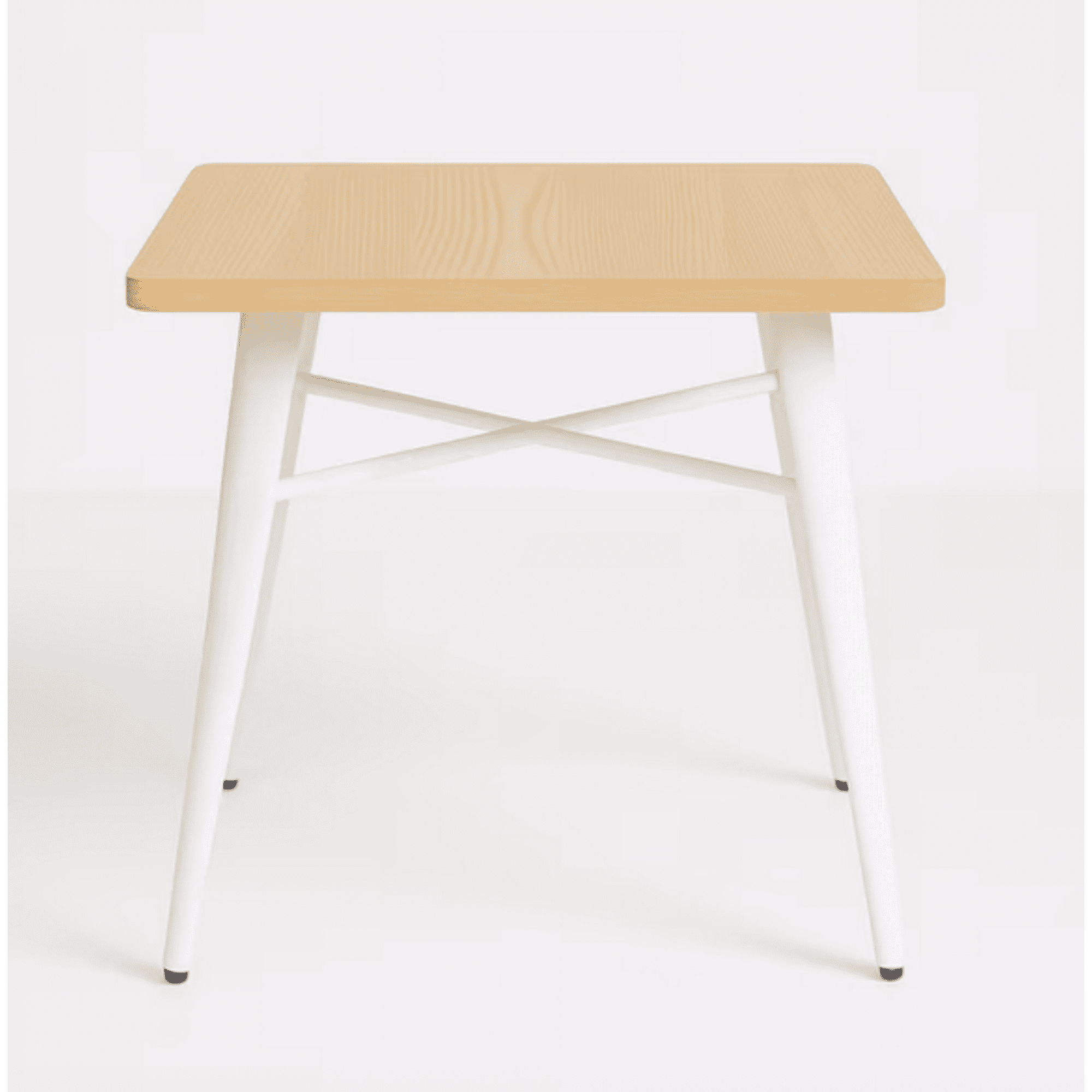 Habita2 Chile - Mesa Tolix Cuadrada Madera 70x70 - Blanco