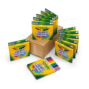 Marcadores Lavables Crayola Ultra Clean (Paquete De 12), Marcaje Al Por Mayor